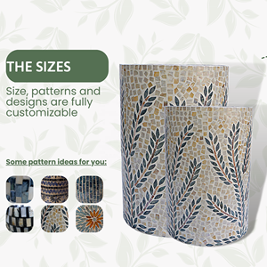 Tabouret en nacre pour décoration intérieure moderne de beauté classique écologique pour mur de salon Prix compétitif Vecraft D33xH49cm - Product Image 3