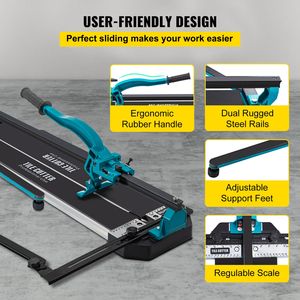 40-Inch Manual Tile Cutter with Single Rail & Double Brackets 3/5 Inch Cap <b>Precision</b> Laser <b>Tools</b> P - Product Image 4