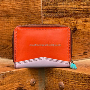 Nueva llegada hecha a mano de cuero reciclado, monedero, tarjetero, monedero pequeño con estilo occidental para mujer - Product Image 5