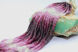 Natural <b>Ruby</b> Faceted Rondelle Beads 4-4.5mm 16 inches Precious Shaded Gemstones for Jewellery Making - Product Image 6