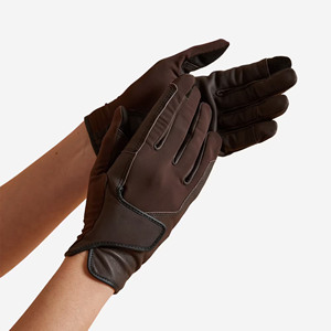 ถุงมือขี่ม้าหนังพร้อมที่จับมือ - Product Image 1