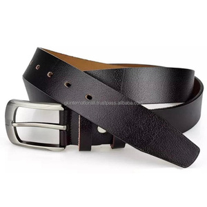 Cinturón informal de cuero texturizado negro para hombre Cinturón de jeans de cuero de moda hecho a medida de grano completo Hebilla de diseñador de plata mate - Product Image 3