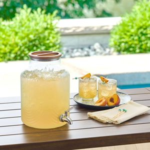 Lot de 2 distributeurs de boissons en plastique à double paroi de 2 gallons avec finition métallique polie, distributeur de boissons moderne pour jus et eau - Product Image 3