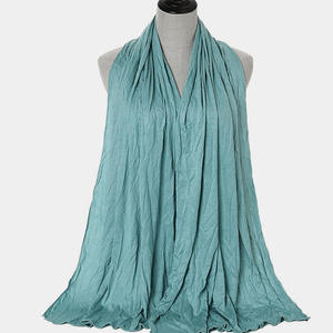 Pañuelo de Algodón Mercerizado de Color Liso Simple de 55*170cm, Chal de Playa, Pañuelo para la Cabeza de Mujer, Hiyab Musulmán - Product Image 5