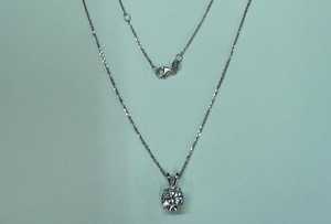 Wholesale 14K Gold Round Cut Lab Grown Diamond Solitaire Pendant <b>Necklace</b> 1.5 Ct 4 Prong Set Adjustable 18 Inch Layering Chains - Product Image 3