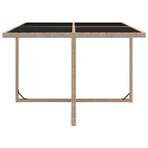 ชุดรับประทานอาหารโพลีหวายสีเบจ5ชิ้นพร้อมเบาะรองนั่งสำหรับใช้ในสวน - Product Image 6