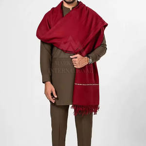 New Design Winter High Quality Custom Made Lightweight Quick Dry Long Wool Pashmina Cashmere <b>Shawl</b> Scarf Wrap For <b>Men</b> - Product Image 4