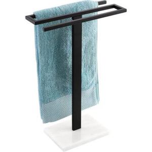 Porte-serviettes décoratif en métal en forme de L pour sol, design moderne, durable, résistant à la rouille, en laiton, pour salle de bain moderne - Product Image 6