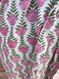 Kimono en coton imprimé à la main, style plage et hiver, avec cordon de serrage, motif floral indien, prix d'usine - Vente chaude - Product Image 2