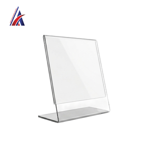 Support de présentation en acrylique en forme de L pour affiches verticales A3, porte-menu, cadre pour brochures, afficheur – Fournisseur OEM B2B de qualité - Product Image 3