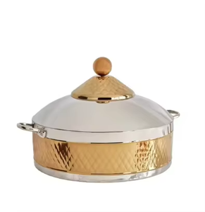Reliable Performance Stainless Steel Casserole Dish With Lid 24cm Round Modern Luxury Design Insulated Food Warmer Container - Product Image 1