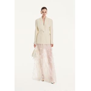 Faldas Largas Elegantes para Mujer al por Mayor, Falda MILAN EMB FEATHER 73% Cupro 27% Poliéster, Faldas Largas para Mujer para Todas las Temporadas - Product Image 3