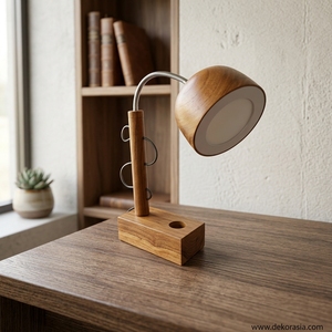 Modern Art Unique Simple Multifunctional Wooden <b>Table</b> Lamp Custom Packed Wholesale LED Electric Standing Desk Lamp Indoor Decor - Product Image 6