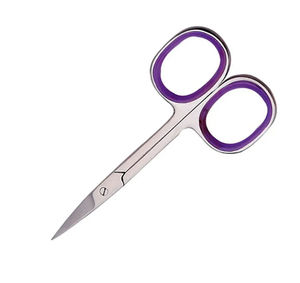 Wholesale Customizable Nail Scissors Ceramic for <b>Makeup</b> Manicure Stainless Steel Curved Blades Sharp Tip Cuticle Application - Product Image 3