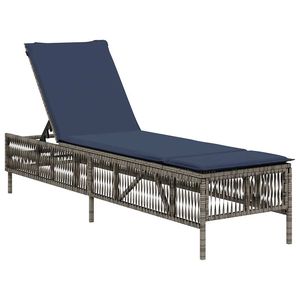 Chaise longue de patio grise - Product Image 4
