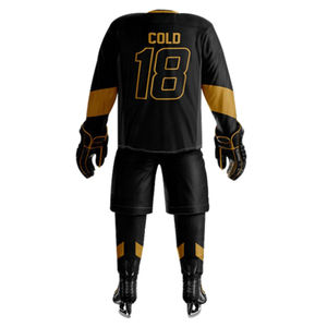 Tissu 100% polyester de qualité supérieure, respirant, anti-humidité, logo personnalisé sublimé, haute qualité, vente en gros, maillot de hockey sur glace vierge personnalisé - Product Image 4