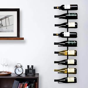 Moderno Soporte de Pared Minimalista para Botellas de Vino, Exhibidor Vertical de Botellas, Estante de Hierro para Vino, Decoración de Pared para Cocina y Comedor - Product Image 4