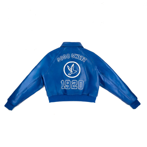 Chaqueta Bomber Corta de Cuero Vintage Zeta Phi Beta para Mujer, Chaqueta Universitaria de la Hermandad, Chaqueta Sorority Greek Line - Product Image 3