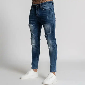 Nouveau Jean en Denim Léger et Respirant pour Homme, Coupe Droite, Taille Moyenne, Couleur Unie, Style Décontracté - Product Image 6