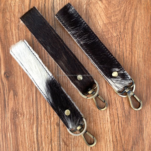 Western Cowhide Leather Keychain Wristlet-Personalized <b>Key</b> <b>Fob</b>-Cowgirl <b>Car</b> <b>Key</b> Wristlet Wrist-Strap Keychain Carabiner <b>Key</b> Clips - Product Image 2