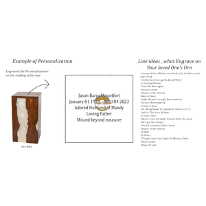 Handcrafted Ocean Wave Resin & Natural Wood Cremation Urn Blue Epoxy Ashes <b>Box</b> Artistic Funeral <b>Memorial</b> <b>Keepsake</b> by AYAANS - Product Image 5