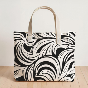 ถุงช้อปปิ้งผ้าฝ้ายแบบใช้ซ้ำได้พร้อมหูหิ้ว เป็นมิตรกับสิ่งแวดล้อม ใช้ซ้ำได้ ซักล้างได้ ทนทานสำหรับใช้ในชีวิตประจำวัน - Product Image 1