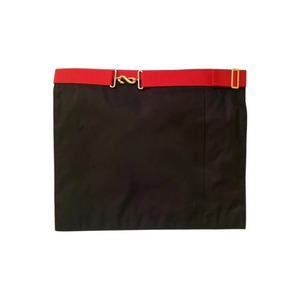 6th Degree Scottish Rite Leather Masonic <b>Apron</b> <b>White</b> & Red Moire Handmade High Quality with All Accessories - Product Image 4