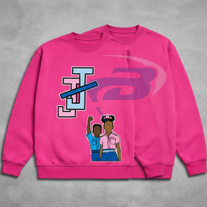 Sudadera de la hermandad Jack And Jill Of America, color rosa, con cuello redondo, con ilustraciones inspiradoras para niños y el logotipo llamativo de JAJOA. - Product Image 3