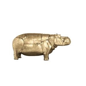Estatuilla de hipopótamo de latón, escultura decorativa de hipopótamo de lujo para Navidad, vacaciones, decoración Interior del hogar, objetos - Product Image 1