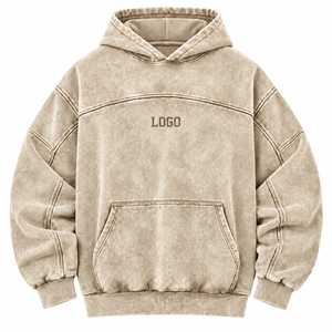 Unisex <b>Oversized</b> <b>Vintage</b> Washed Hoodie Pullover Solid Color <b>Sweatshirt</b> Kangaroo Pocket Winter Casual Breathable Eco-Friendly - Product Image 3