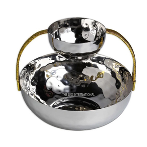 Metal Hat Chip Dip Bowl Restaurant and Hotels <b>Dinnerware</b> Chips and Snacks Serving Bowl Polished Finished Metal Fruits Bowl - Product Image 3