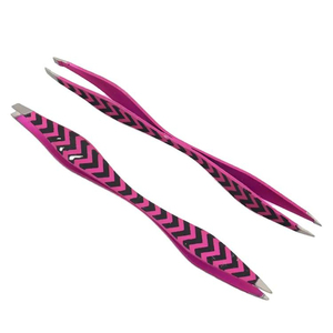 Pince à épiler de luxe légère en acier inoxydable de qualité supérieure à double pointe, instruments Kaamir pour extensions de cils et sourcils - Product Image 4