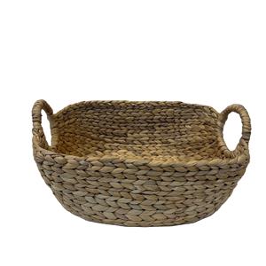 ตะกร้าเก็บของทรงรีจากผักตบชวา รักษ์โลก หรูหรา ใช้งานได้หลากหลาย ขนาด M - Product Image 1