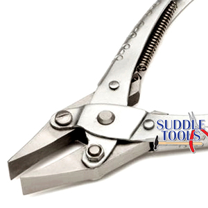 Alicates de acero inoxidable de acción paralela con mordazas anchas y planas tipo pico de pato para herramientas y equipos de joyería, 140 mm, para joyería DIY D - Product Image 1