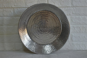 Pédicure en aluminium martelé poli Grand bol Spa Essentials Bassin de pédicure rond Soulagement des pieds et massage Bol rond - Product Image 4