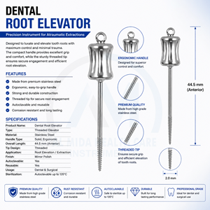 Extractor de Punta de Raíz Dental, Uso Quirúrgico Profesional, Certificado CE, Instrumento Médico de Acero Inoxidable, Sin Dolor - Product Image 6