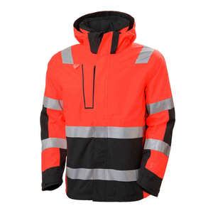 <b>Men's</b> Waterproof Hi Vis Contrast Safety <b>Rain</b> Jacket Wholesale High Visibility Regular Fit Classic Reflective Security <b>Rain</b> <b>Coats</b> - Product Image 4