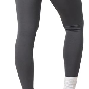 Charcoal Grey Jersey Legging Women High Waist Stretch Fitness <b>Tights</b> Soft Compression Workout Yoga Activewear Performance Wear - Product Image 5