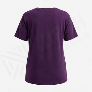 Camiseta básica de algodón de alta calidad para mujer, holgada, de manga corta, personalizable en color, ropa suave de primera calidad. - Product Image 2