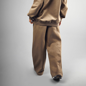 Pantalon de jogging décontracté pour femme, en molleton tricoté, coupe droite, brodé, style streetwear, avec cordon de serrage - Product Image 2