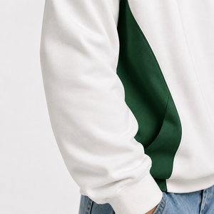 Pull à capuche tricoté d'hiver à blocs de couleurs, à manches longues, avec poche avant, style streetwear décontracté - Product Image 4