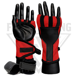 Vendas de Boxeo de Alto Rendimiento, Resistentes, en Color Negro y Rojo, Personalizables, para Adultos, Transpirables, Ajustables, para Entrenamiento - Product Image 1