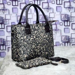 Bolso de Mano con Estampado Floral Jacquard 2026 – Juego de 2 Piezas con Correa Desmontable, Excelente Precio - Product Image 1