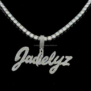 จี้เพชรสไตล์ฮิปฮอป S925ดีไซเนอร์เงิน VVS moissante จี้เพชรที่เรียกชื่อได้ - Product Image 4