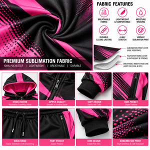 Conjunto Deportivo Profesional Personalizado por Sublimación, Ropa de Entrenamiento para Equipos, Chaqueta y Pantalones Transpirables de Alto Rendimiento - Product Image 5