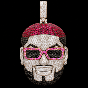 จี้หน้าแบบ Iced Out ประดับเพชรทรงกลมเจียระไนแบบ Brilliant Cut ด้วยโมอิสซาไนต์ ฝังแบบ Micro Insert สไตล์ฮิปฮอป เหมาะสำหรับเป็นของขวัญในงานปาร์ตี้ - Product Image 1