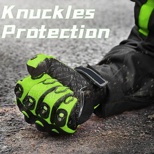 Gants de moto pour hommes, gants de moto en cuir, antidérapants, respirants, confortables, équipement de moto pour hommes - Product Image 5