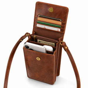 Sac à bandoulière en cuir pour femme, mini sac à main, porte-téléphone, portefeuille, sac de voyage, sac à bandoulière fait main - Product Image 3