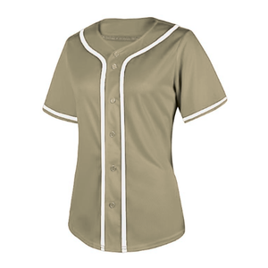 OEM Wholesale Price Women's <b>Baseball</b> Jersey Shirt Button Down Blank Softball Jersey's Short Sleeve Sports Women Shirts Tops - Product Image 2
