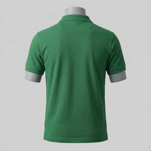 Polo de Manga Corta Verde para Hombre, Algodón Piqué, Color Sólido, Transpirable, Corte Regular, para Golf - Product Image 5